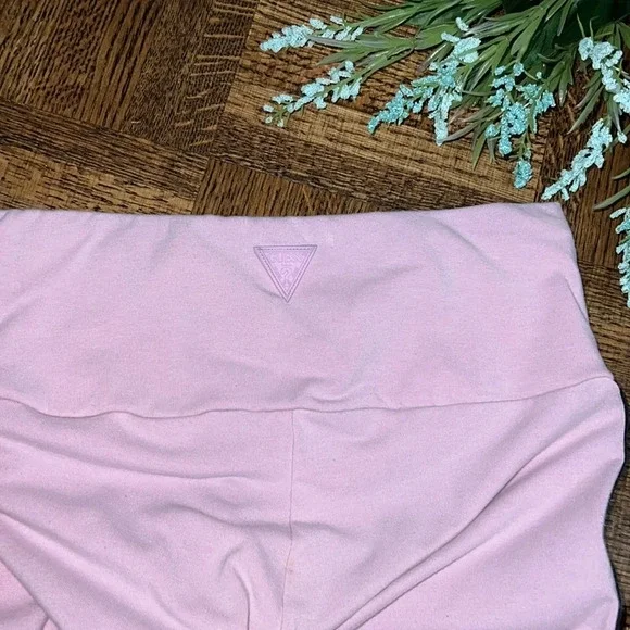 GUESS Lilac striped Logo Leggings - Picture 2 of 5